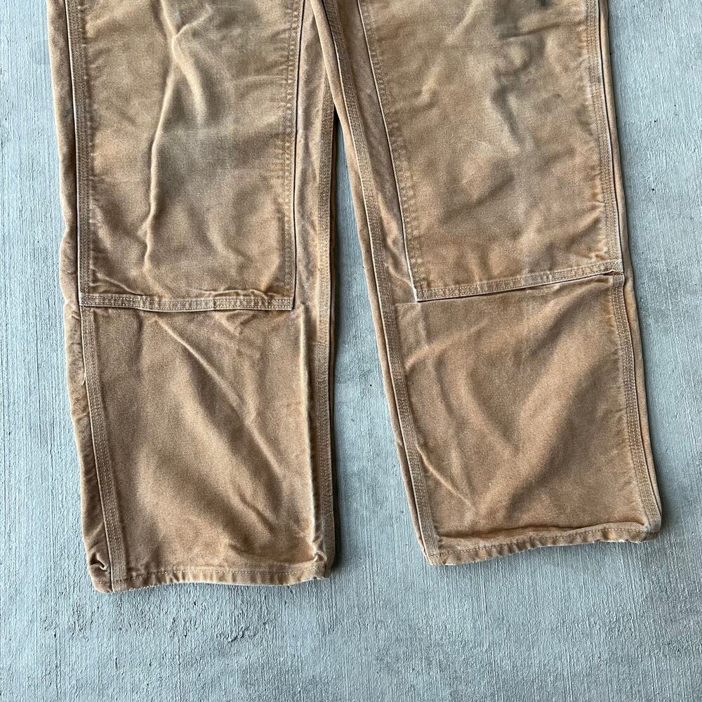 Vintage Y2K Carhartt brown double knee work wear carpenter pants - Picture 3 of 10